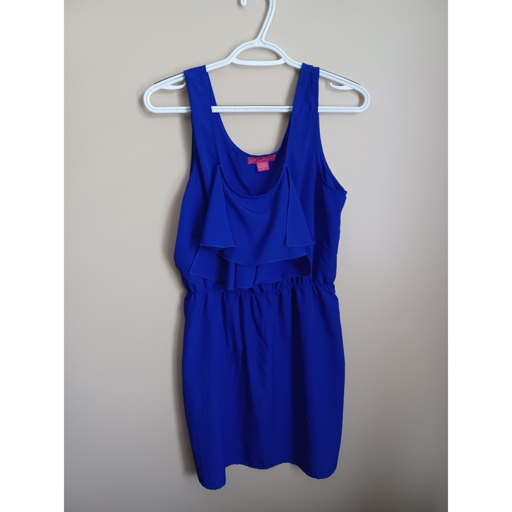 Women's Size L Ultra Pink Blue Summer Above Knee Dress Polyester